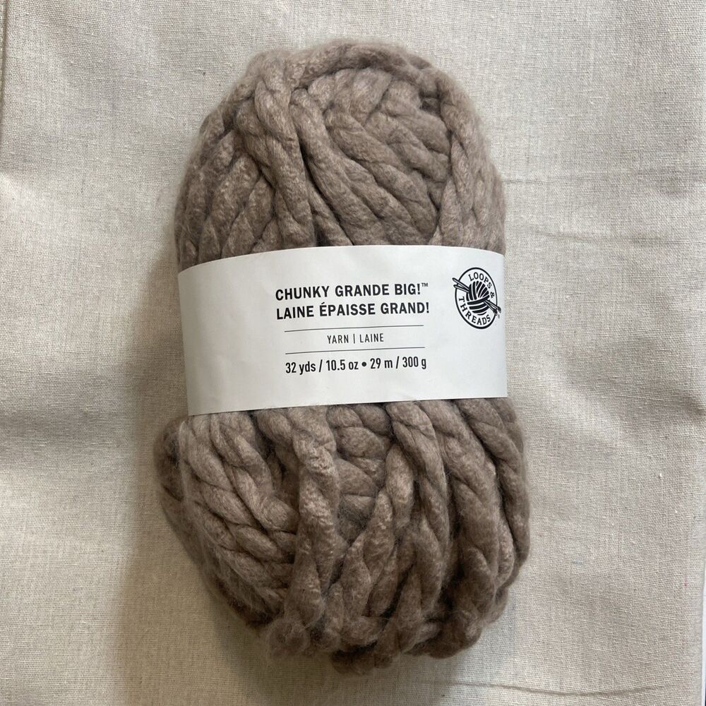Loops & Threads Chunky Grande Big Yarn Neutral Oatmeal Natural 10.5oz 32 yds - Picture 6 of 6